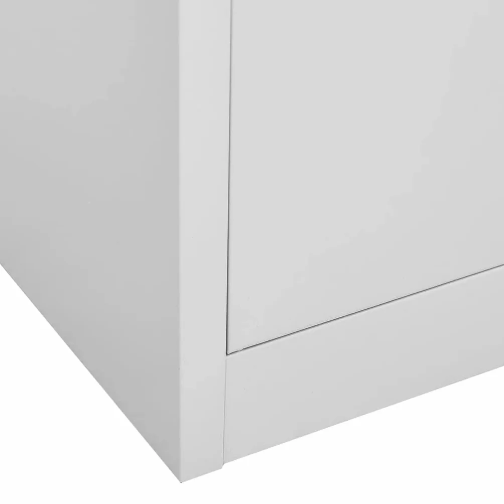 vidaXL Armario Taquilla Casillero de Acero Gris Claro 90x45x92,5 cm