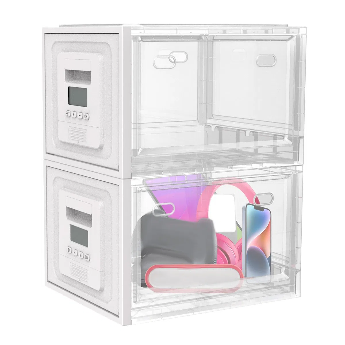 Caja de Bloqueo de Combinación Digital con Autodisciplina, Caja de Bloqueo de Tiempo de Comida, Ranura de Carga para Alimentos Frescos, Uso Versátil para Casilleros Escolares,