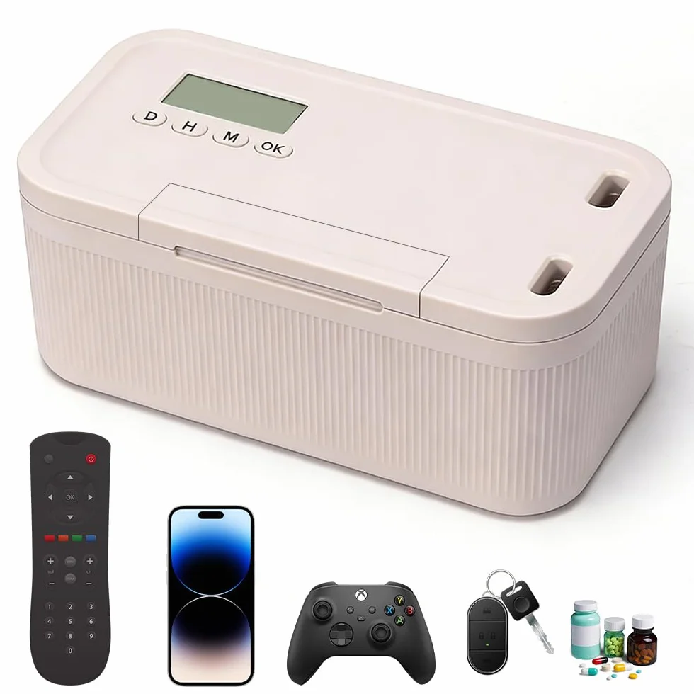 Caja fuerte con Temporizador y Bloqueo Seguro para Control de Adicciones