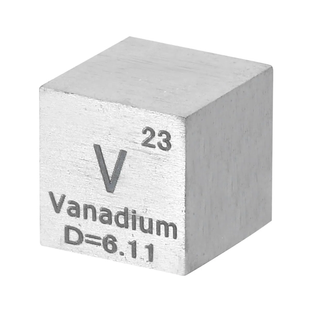PATIKIL Cubo de Vanadio, Cubo de Densidad V de 10 mm Cubo de Elemento de Alta Densidad Cubo de Metal Único Colecciones de la Tabla Periódica de Elementos Experimentos de Laboratorio