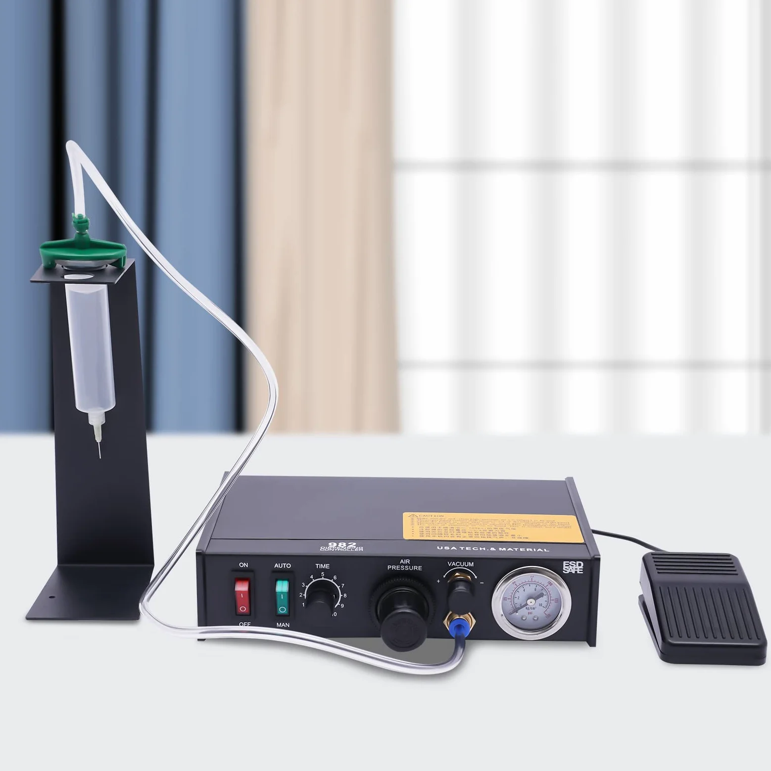 Dispensador de pegamento semiautomático, dispensador de pegamento semiautomático, dispensador de pegamento, controlador de líquido de soldadura, máquina dispensadora de pegamento