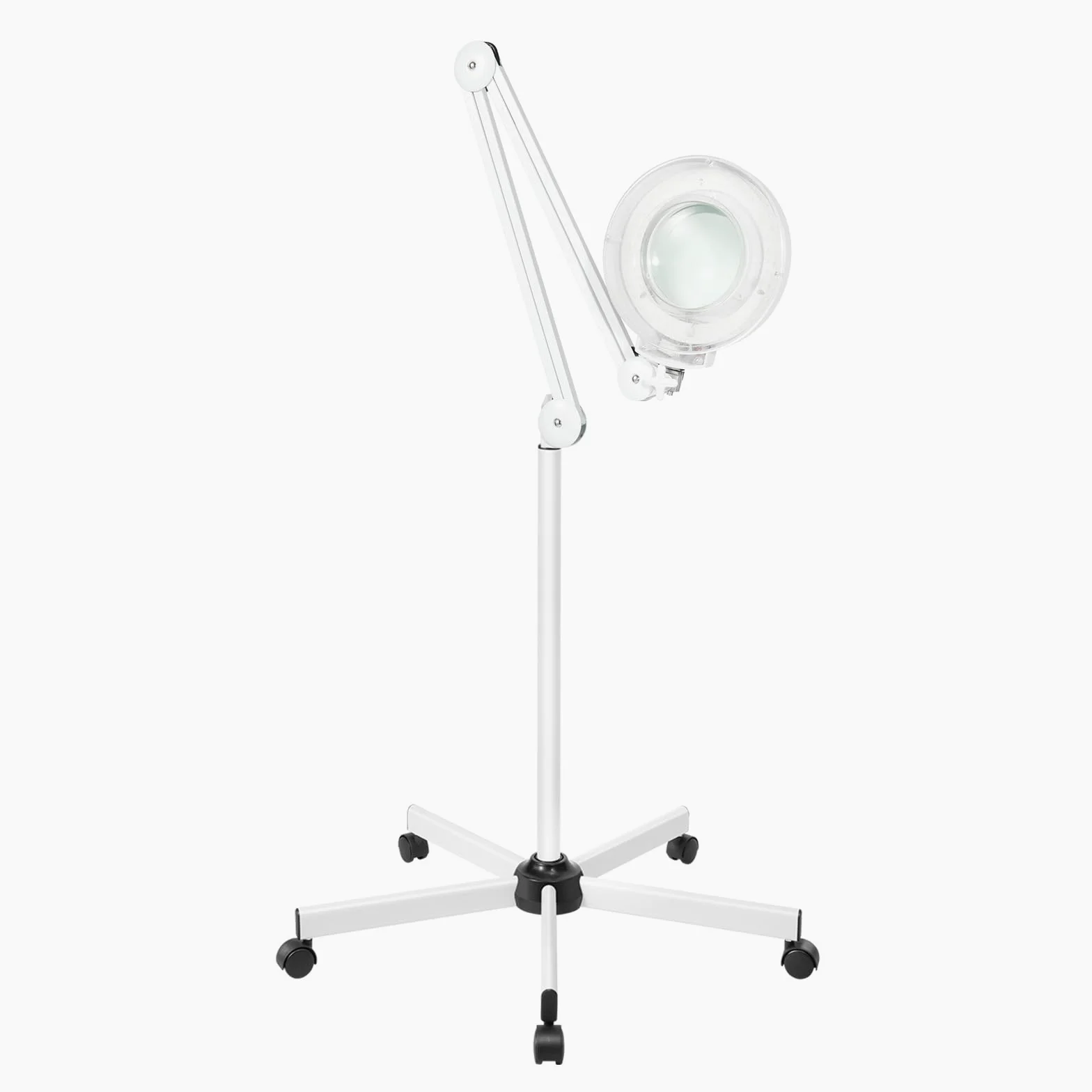 Lámpara LED con lupa con luz, 8 aumentos, lámpara de brazo giratorio ajustable, lupa iluminada, lámpara de escritorio, adecuada para cosméticos, aficionados, ayuda a la lectura, lámpara de aumento