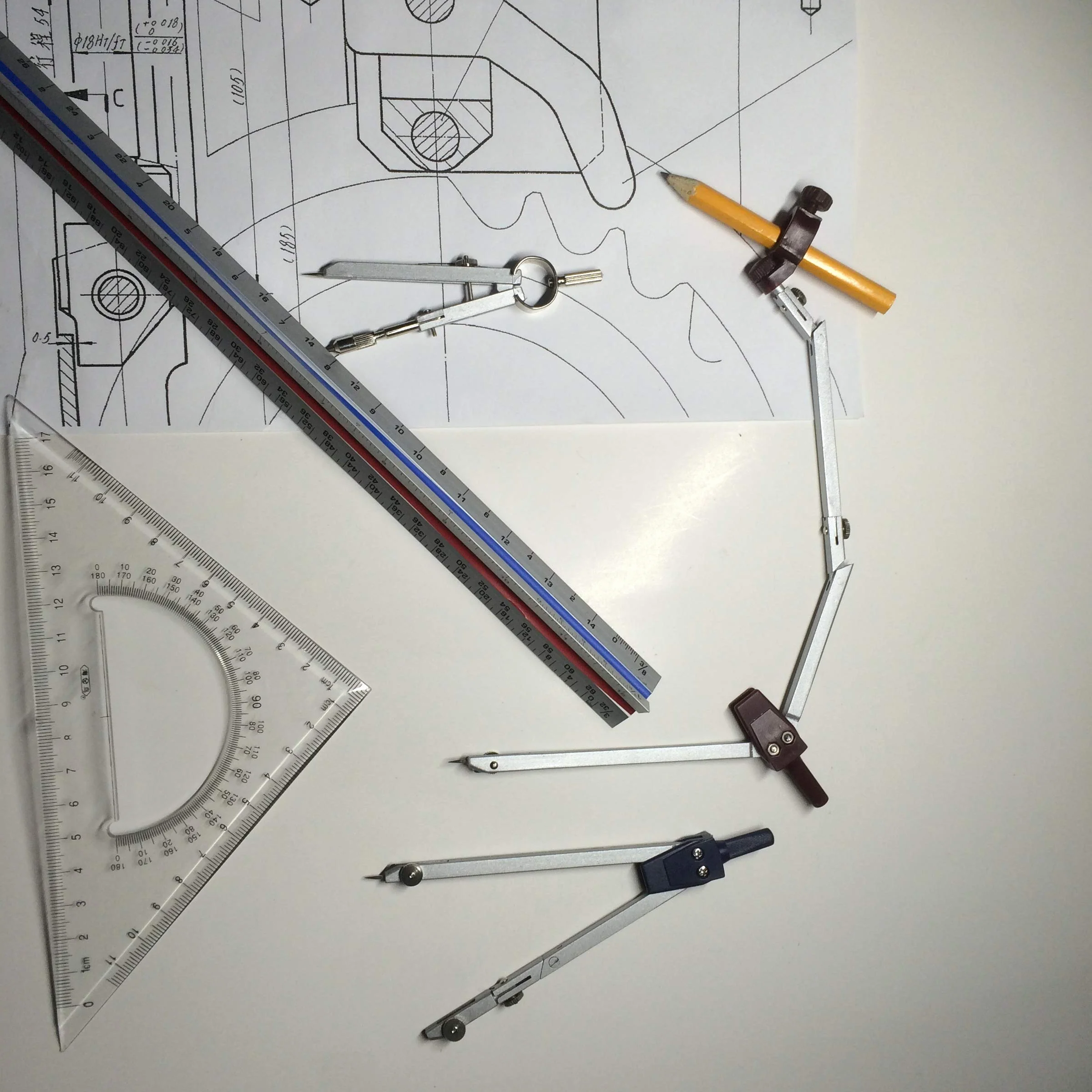 Brújula para herramientas de dibujo geométrico, 16 piezas, juego de reglas geométricas de metal y brújulas para arquitectura y estudiantes, juego de geometría para transportador escolar y regla de