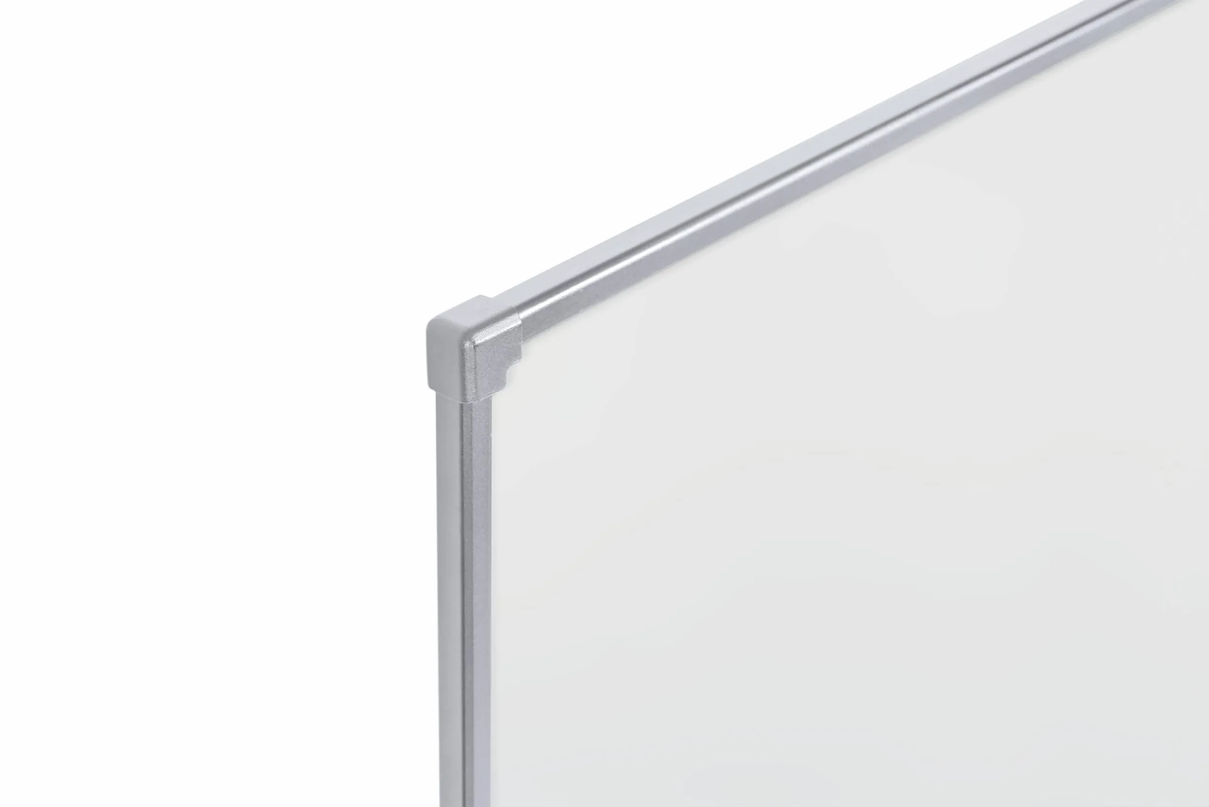 Economy Pizarra Blanca Magnética, 120 x 90 cm, Superficie de Acero Lacado en Seco, Marco de Tech Alloy Gris