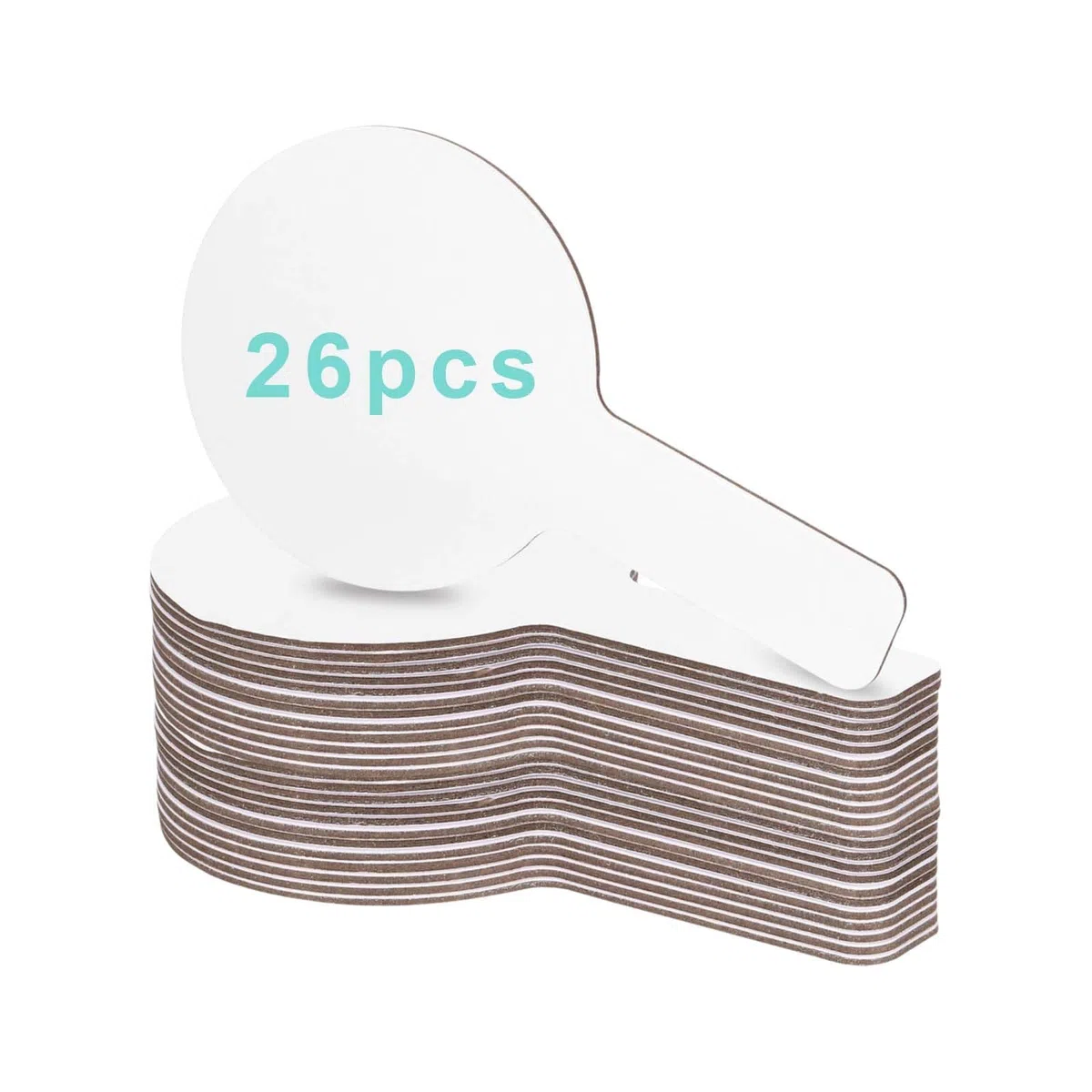 26 piezas Paletas de subasta, 23*13CM, Pizarras blancas pequeñas, Mini pizarras blancas portátiles, Mini pizarras blancas de doble cara, tablero de subasta para estudiantes, aulas, juegos de votación