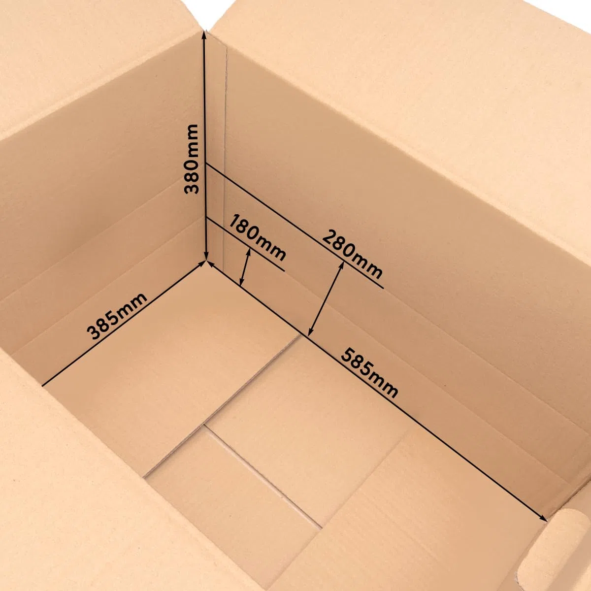 verpacking 300 Caja de cartón plegable Cajas de Cartón la caja, distintos tamaños Cajas de Cartón Ondulado 1 y 2, Braun - 2-wellig, 600 x 400 x 400 mm 2-Wellig [KK-107]