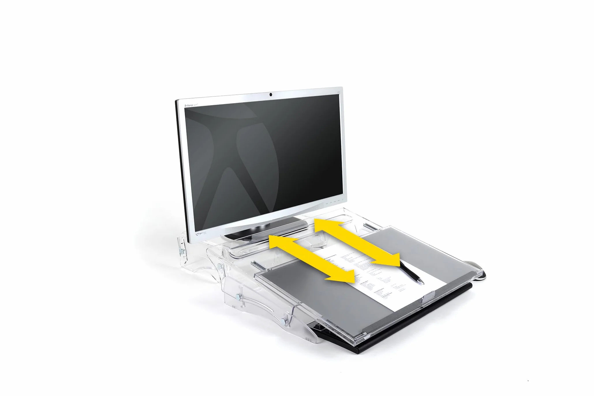 BakkerElkhuizen FlexDesk 640 - Soporte portátil para escribir, transparente