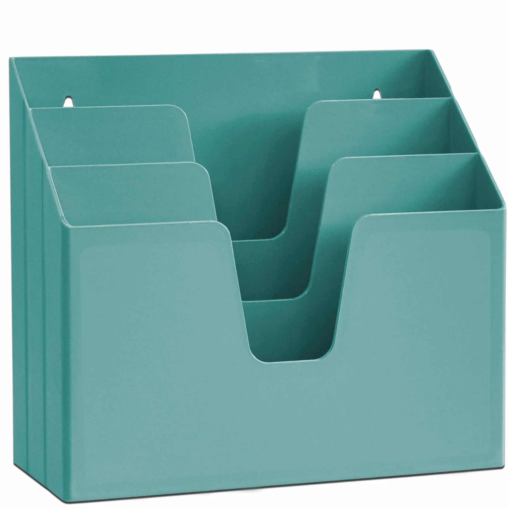 Acrimet Organizador Horizontal 3 Compartimientos Escritorio Pared Plástico Verde
