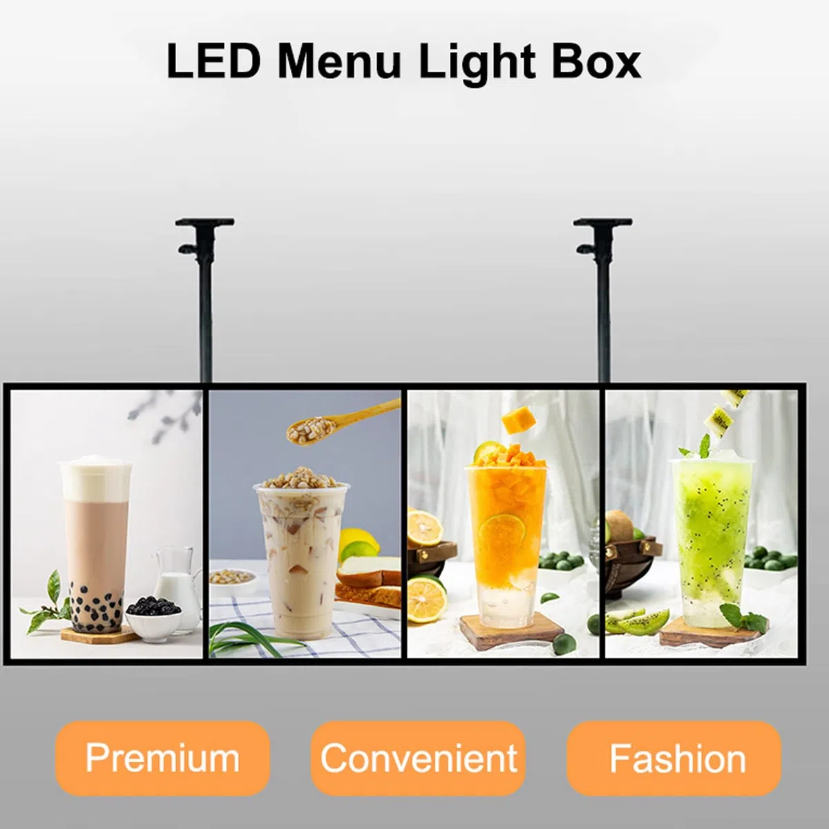Caja de luz LED para pósteres, marco ultradelgado a presión con tablero de menú retroiluminado para restaurantes, tiendas y cafeterías, 70 x 50 cm, 1 unidad