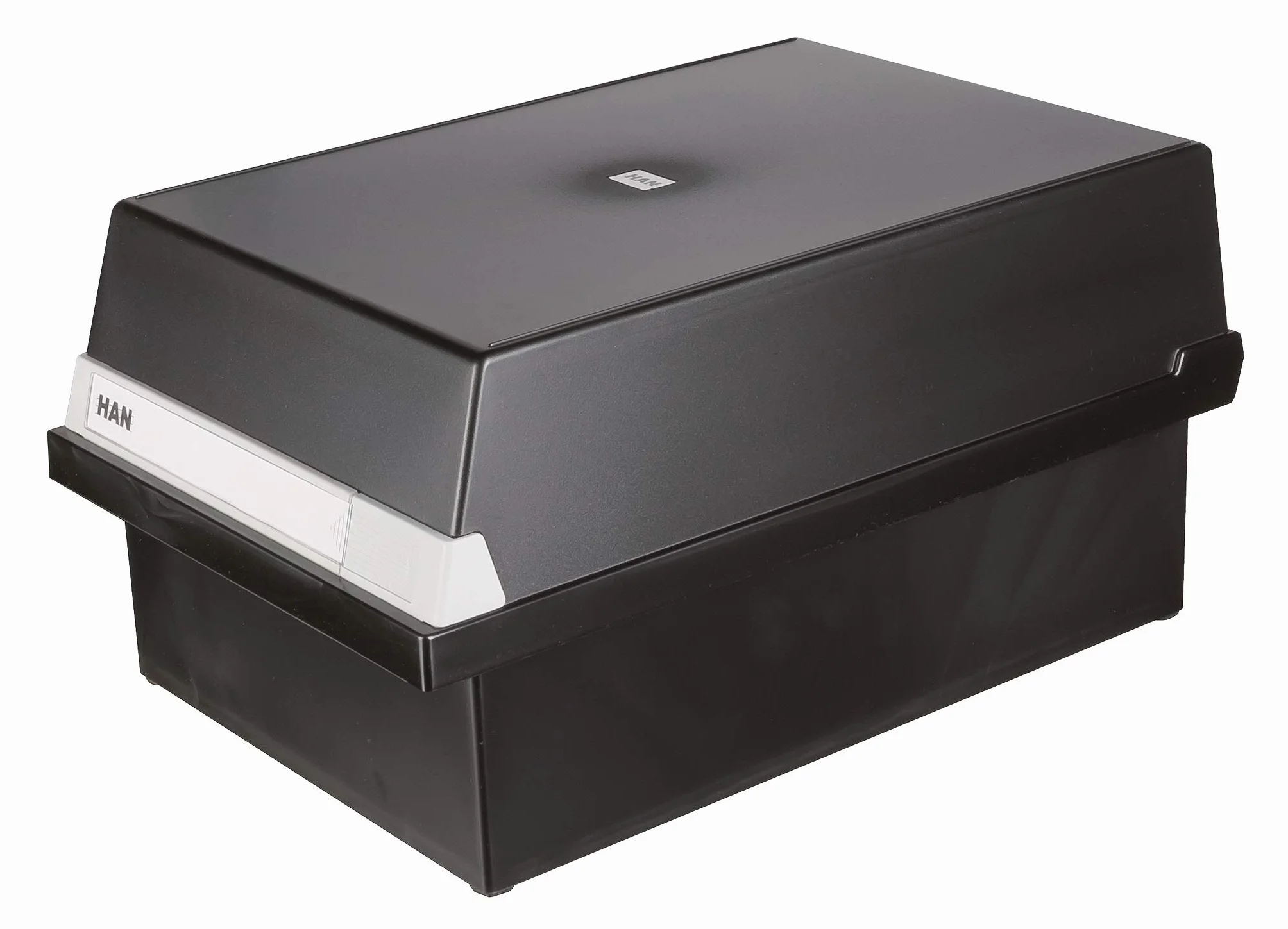Han 955 Fichero para tarjetas A5 1300 tarjetas poliestireno negro 235x190x360 mm