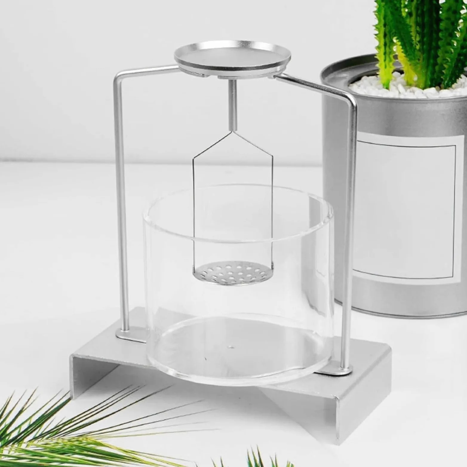 Medidor de densidad de piedras preciosas, kit de determinación de densidad con taza acrílica y soporte de metal, para investigación de laboratorio de medición de gravedad específica