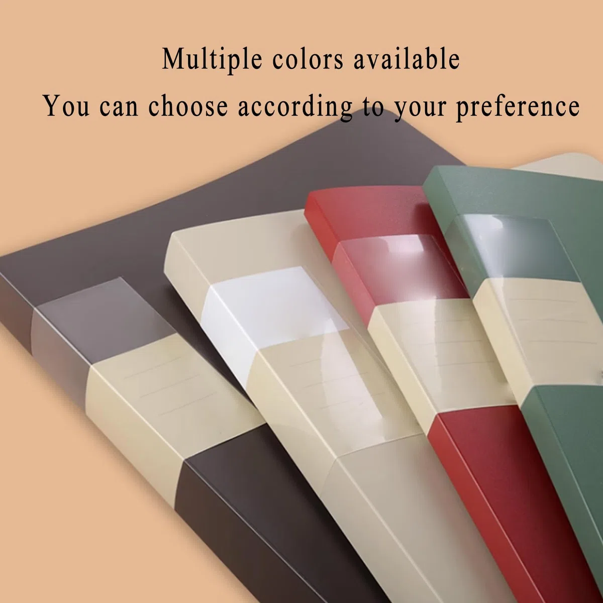 Carpetas, Carpeta A3 con 30 fundas de plástico, paquete 2, multicolor(Bruin)
