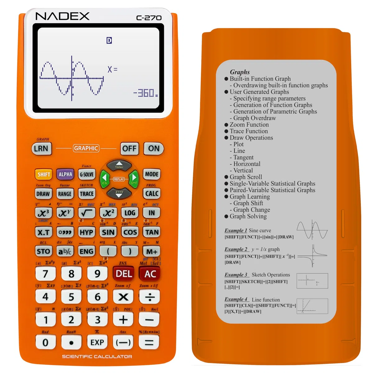 Calculadora científica con funciones gráficas para estudiantes universitarios y secundarios, ingeniería, matemáticas avanzadas, cálculo, álgebra, geometría, trigonometría, estadística, física,