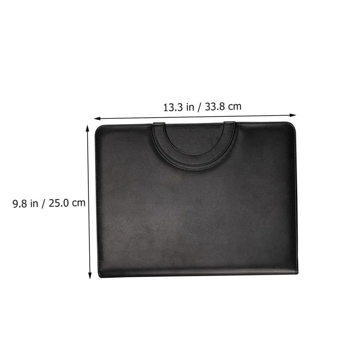 Artibetter Carpeta de Portafolios de Negocios A4 con Cremallera, Pu Negro | Organizador de Documentos, Carpeta Archivador y Carpeta Portadocumentos, Decoracion Colegio, Material de Oficina