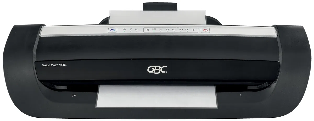 GBC 4402133EU - Plastificadora Fusion Plus 7000L A3 Con Calentamiento De 1 Min, Plastificación Ultra Rápida, Tecnología De Sensores Inteligentes, Ajuste Automático De Velocidad, Bolsas 75 A 250 Micras