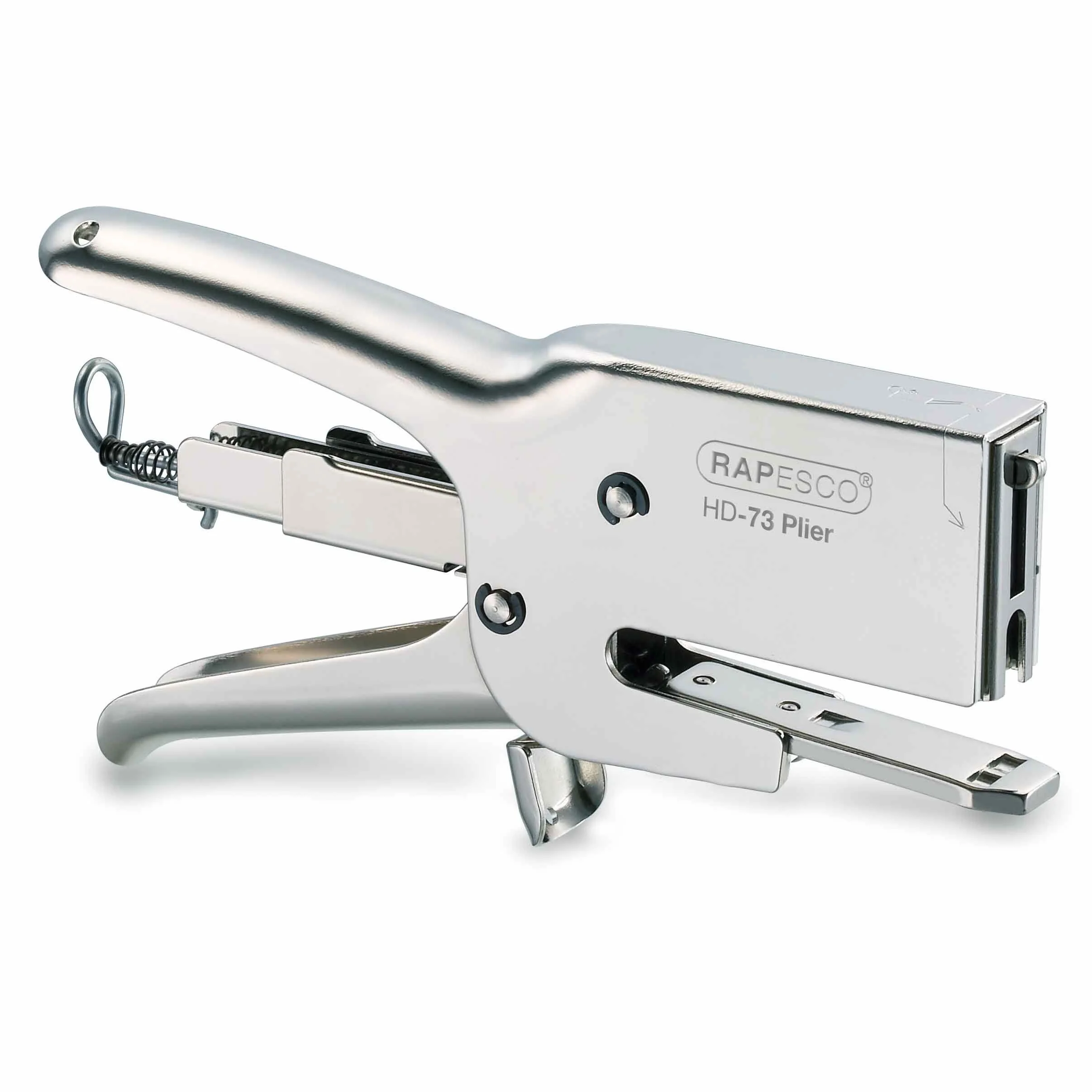 Rapesco 1169 Grapadora de Tenaza de Gruesos HD-73, Capacidad para 70 Hojas, Cromado