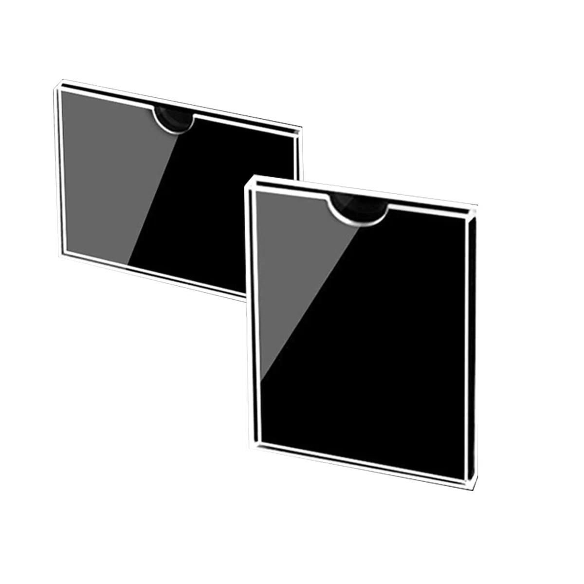 Soporte para Letreros Acrílicos A3, 6 Piezas, Ranura para Tarjetas Porta Letreros Transparentes, Soporte De Exhibición para Pegar En La Pared, 420X297 Mm,Vertical,Double Layer