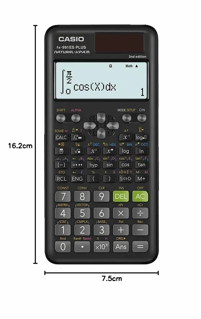 Casio FX-991ES Plus-2 Calculadora Científica 417 Funciones Negro