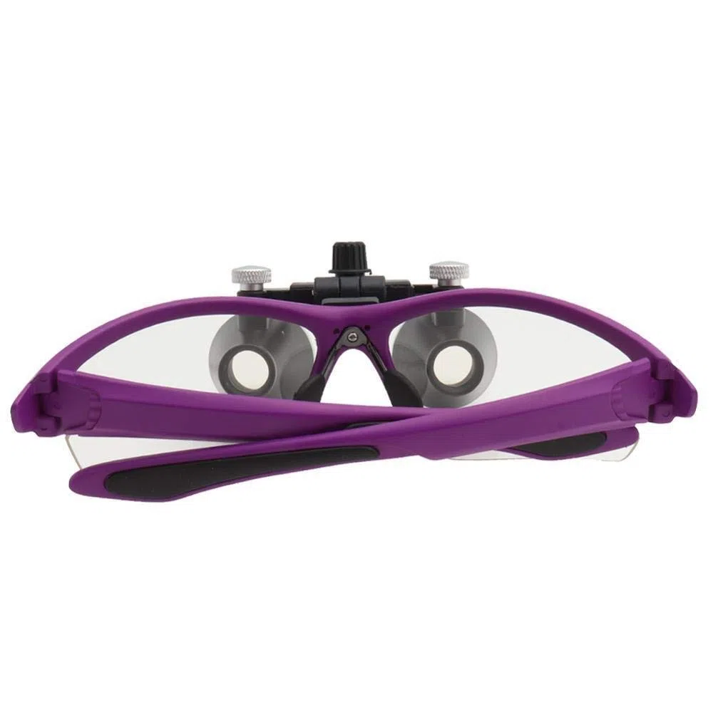 Lupa de reparación montada en la Cabeza 2,5X/3,5X420 mm Lupa de Laboratorio Lupa Binocular de Aumento Lupa de Lectura/observación/reparación (3,5 x 420 mm Azul) (2,5 x 420 mm Plata)