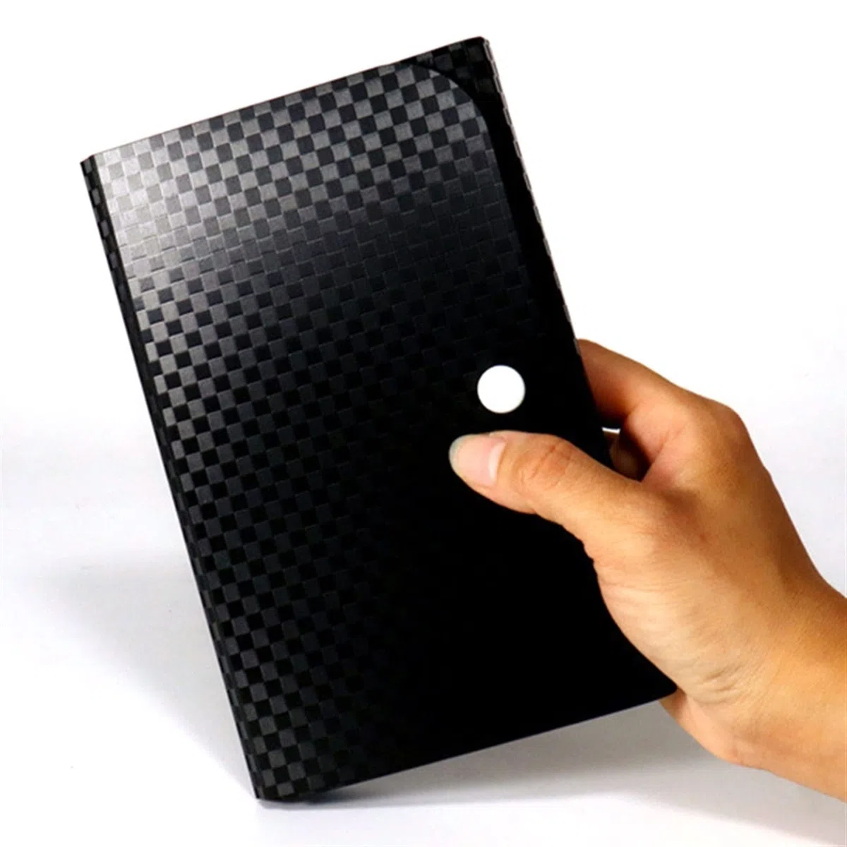 Organizador de archivos acordeón plástico, carpeta expandible PP con pegatinas índice cierre botón, divisores negros