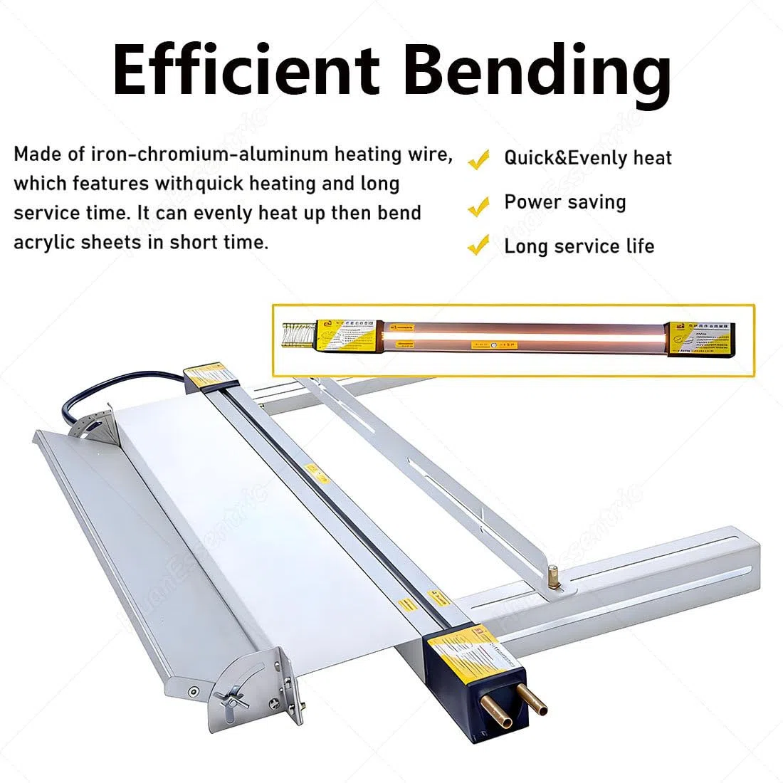 Dobladora de plástico de PVC acrílico, herramienta de doblado en caliente para platos orgánicos, fabricación de carteles, 125 cm