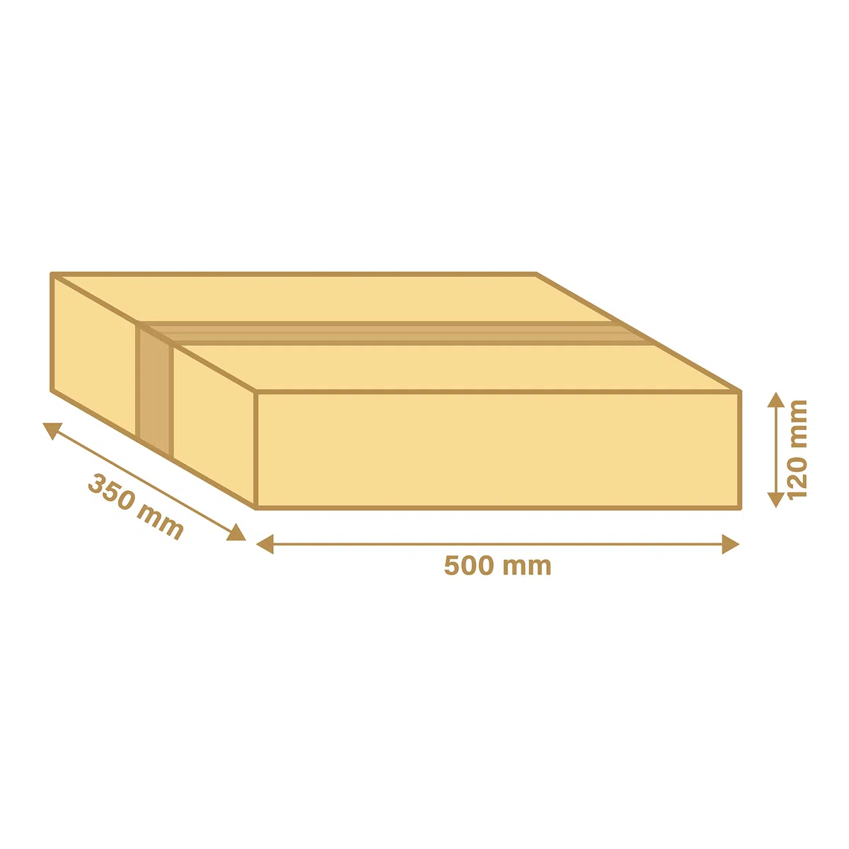 Pack 10 cajas Carton, 500x350x120 mm, Caja para Pedidos, Almacenaje, Envio, Paquetes, mudanza, Envios de Libros, Kit para mudanzas, grandes y baratas