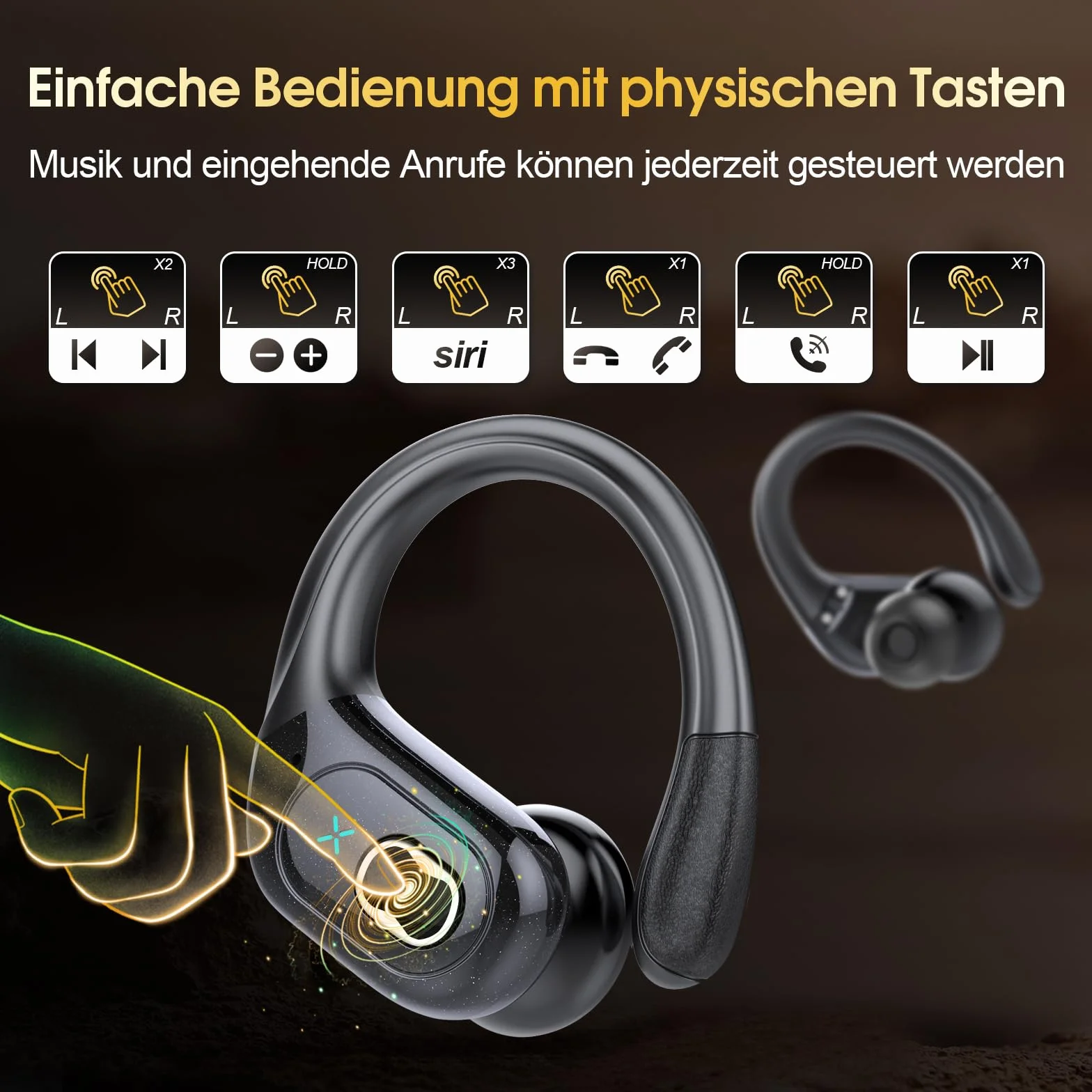 STECEi AI Auriculares Traductor en Tiempo Real(2026), 164 Idiomas y 6 Modos de Traducciónn con ENC y App con para Viajes/Negocios Negro Mate