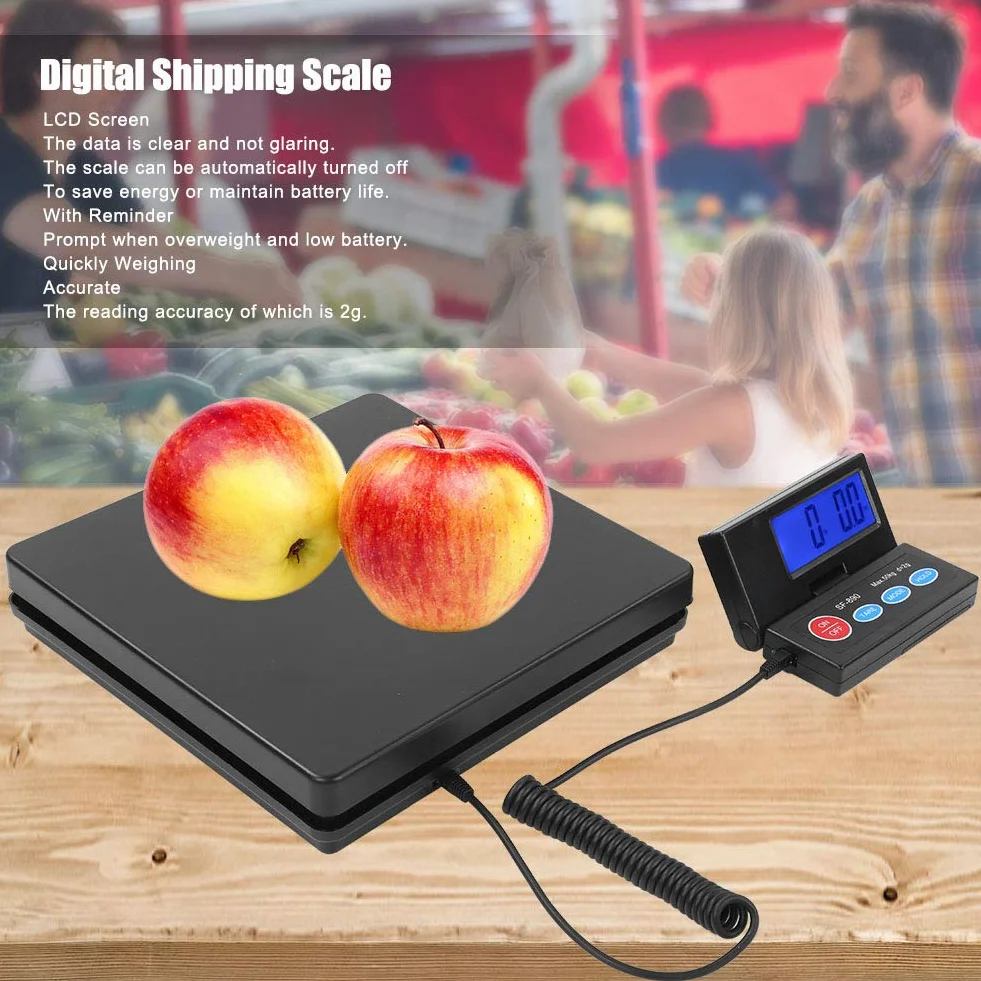 Báscula digital industrial 50 kg precisión 2 g pantalla externa