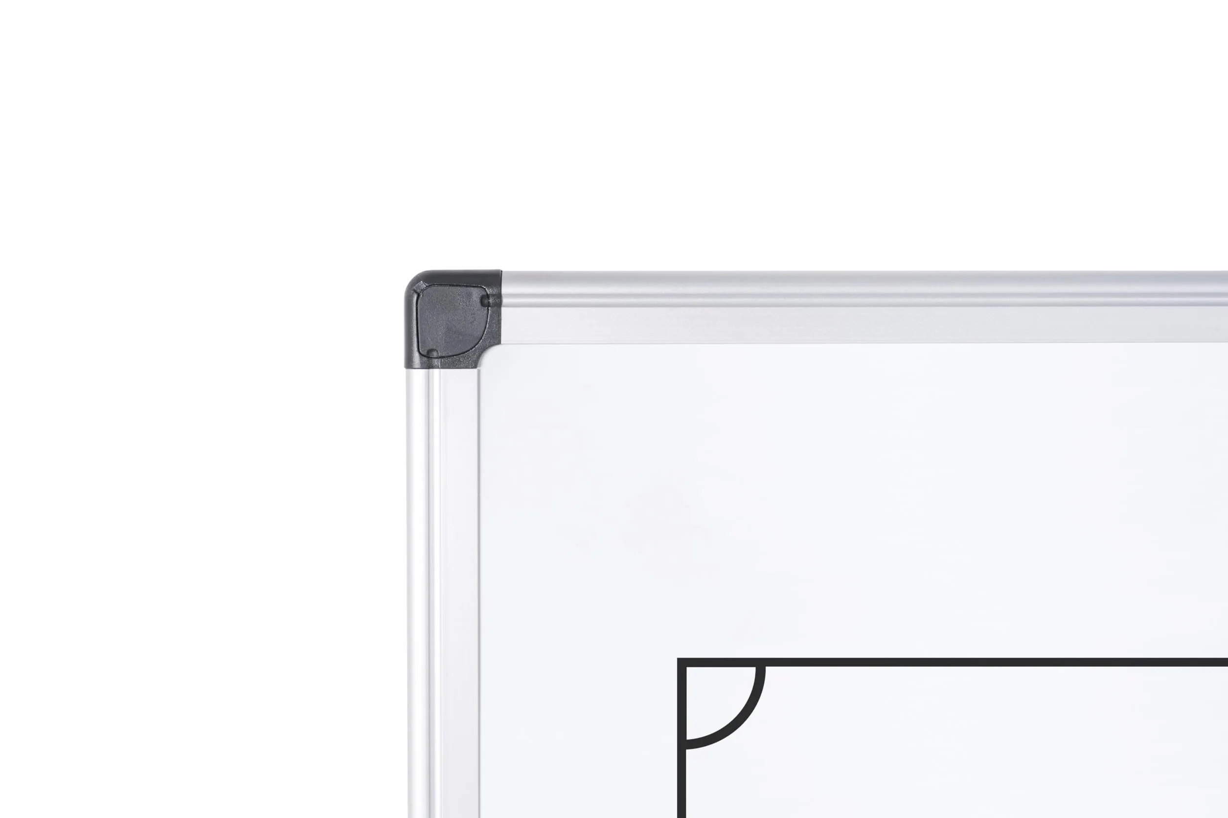 Bi-Office Maya Pizarra magnética de fútbol impresa - 600x900mm - Superficie de acero lacado con marco de aluminio