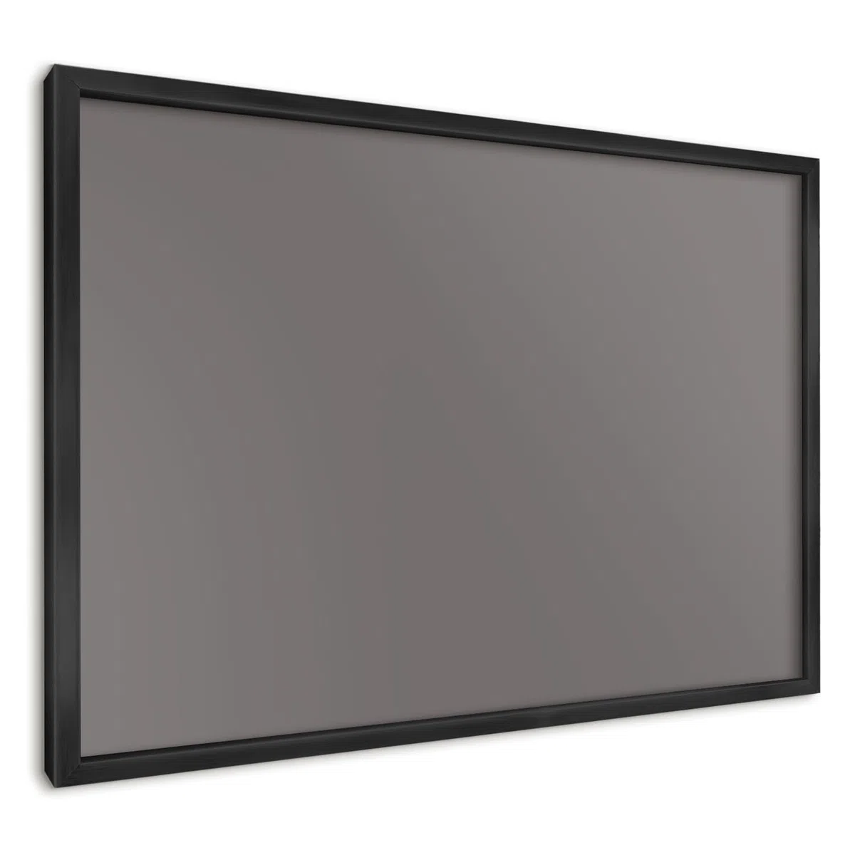 Panel Magnético Creativo 60x40 cm | con Marco Negro | Gris Oscuro | Montaje Fácil | Pizarra de Pared Escolar | Para Letras Magnéticas, Números, Notas de Estudio y Calendario