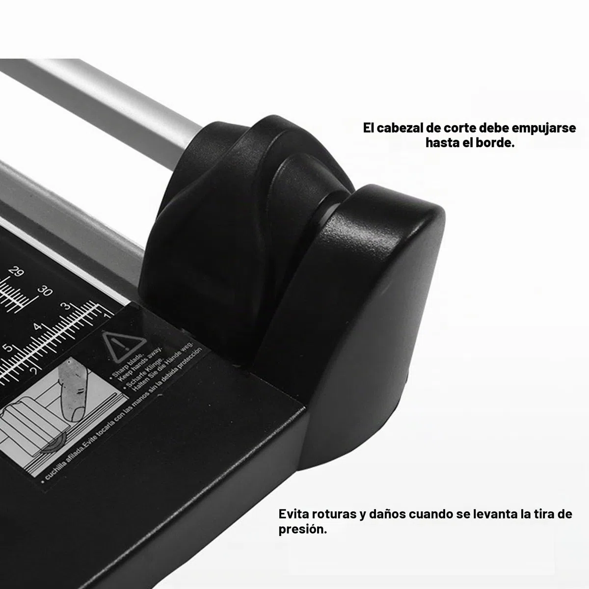 Cortadora de Papel de Alta Resistencia, Guillotina A4/A3/A2, Capacidad de Corte de hasta 10 Hojas, Cabezal de Guillotina Deslizante, Panel metálico Inoxidable(A2)