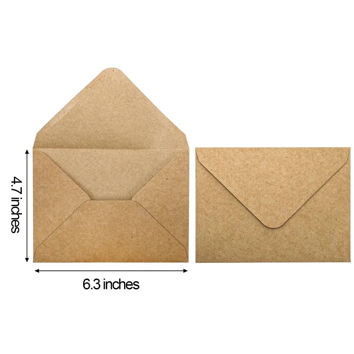 Nicunom Paquete de 150 sobres de papel kraft, sobres marrones de 4 x 6 pulgadas, sobres de papel kraft autoadhesivos, sobres de invitación, sobres de tarjetas, sobres de postal