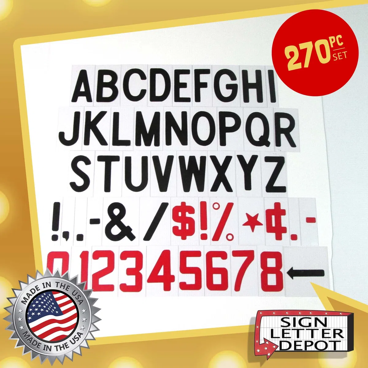 4 "5 de" Flex cambio portátil Sign letras para intercambiables carta signos