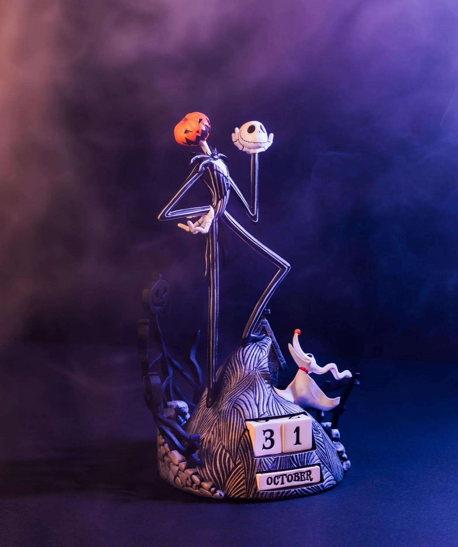 Calendario Perpetuo Pesadilla Antes de Navidad - Figura Pesadilla Antes de navidad Jack para Decoracion │ Regalos Disney para Fans │ Base estable y bloques intercambiables │ Merchandising OFICIAL