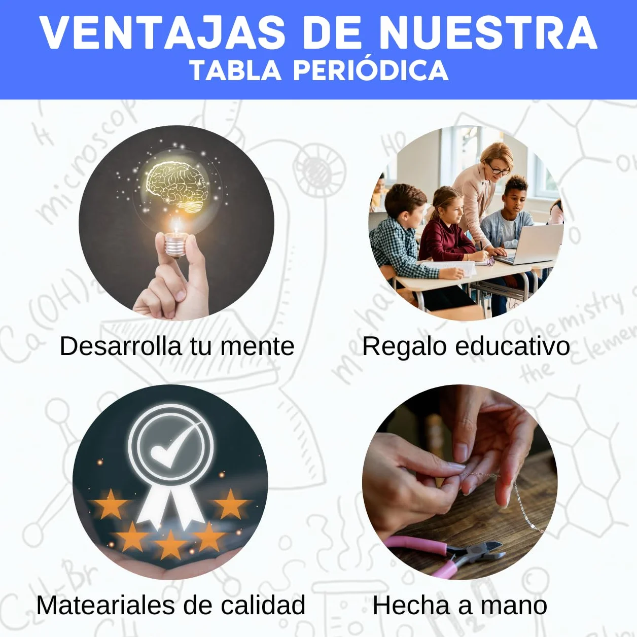 Tabla Periódica con Elementos Reales (16 x 12 x 2,7) - Tabla Acrílica Moderna de Resina con 118 Elementos - Poster 3D Metacrilato Educativo - Regalo Química para alumnos, profesores, aulas… (SIN BASE)