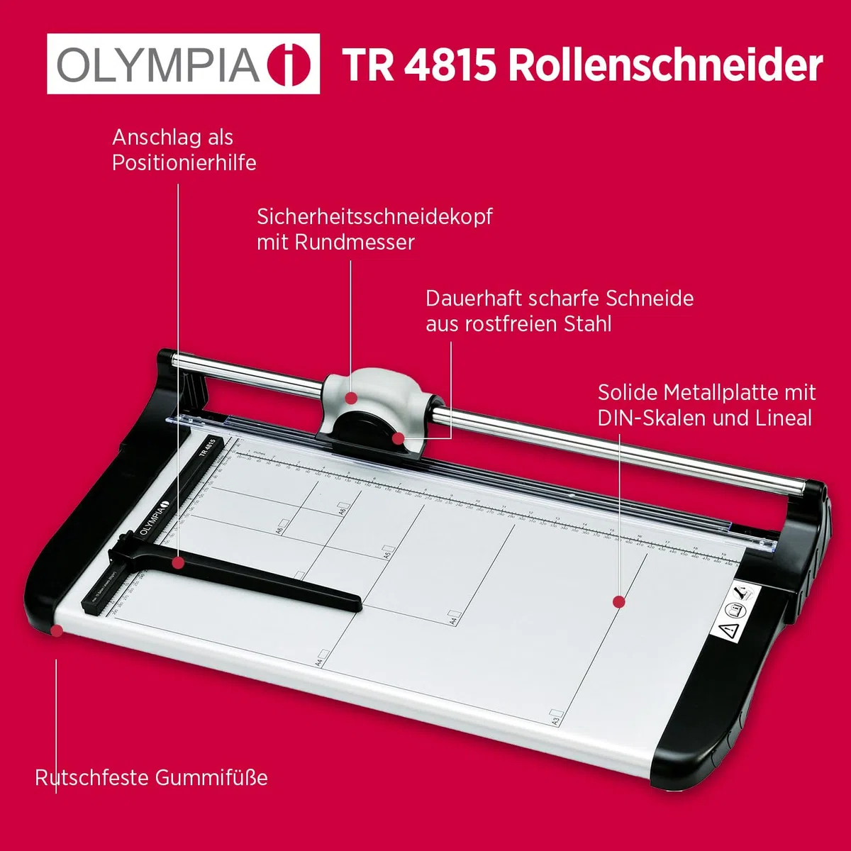 Olympia TR 4815 - Tablero de dibujo con regla