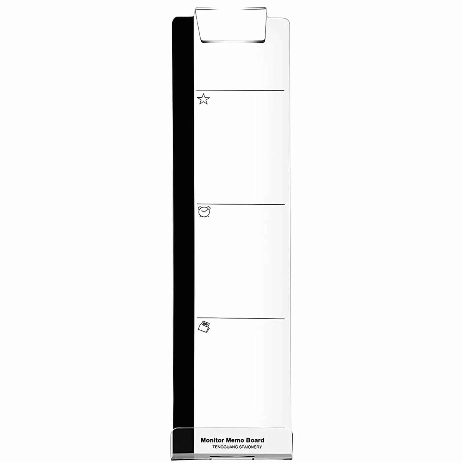 Porta Notas Para Monitor | Panel Lateral Acrílico Transparente Para Computadora | Organizador Adhesivo De Mensajes Para Escritorio Con Montaje Lateral Y Accesorios De Oficina Para Teléfono Y