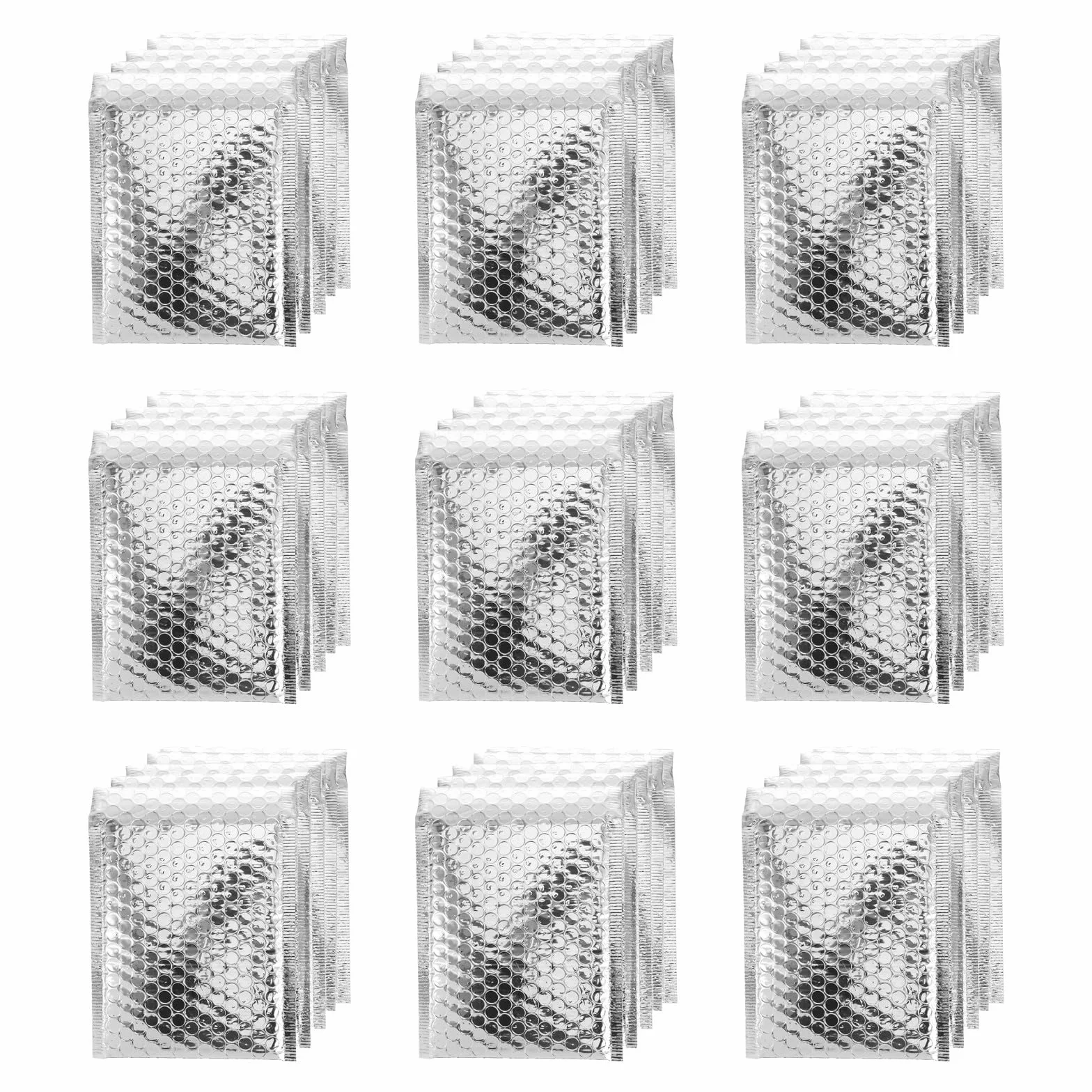 SUPVOX Sobres Acolchados Burbujas Plateadas, Tamaño 14x16 4 Cm, Autosellantes, 100 Unidades para Envío Postal y Protección de Productos en Correos