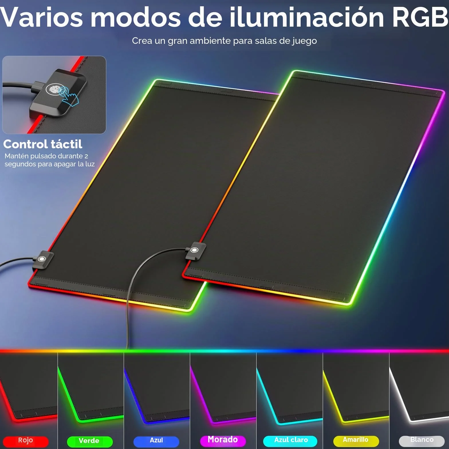 KDD LED Alfombrilla Ratón Gaming con 15W Carga Inalámbrica, Tapete Escritorio con Soporte Móvil Plegable, Mouse Pad XXL Antideslizante para Juegos Accesorios Gaming PC Auriculares Reloj (70x33cm)