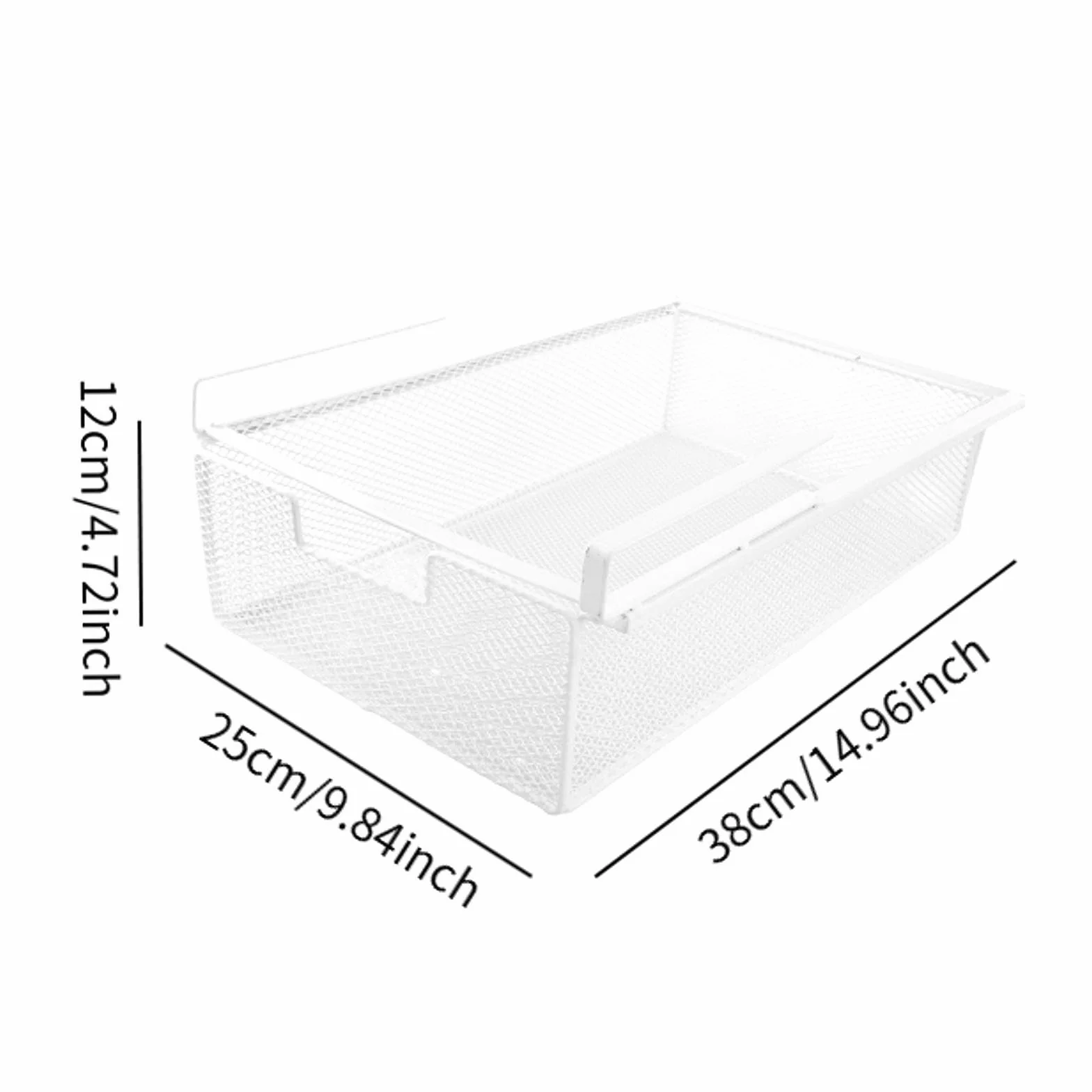 Estante con Cajón Extraíble para Debajo del Gabinete, Organizador de Almacenamiento para Encimera de Cocina, Canasta Colgante de Alambre, Cesta de Metal para Armario, Deslizantes para Despensa