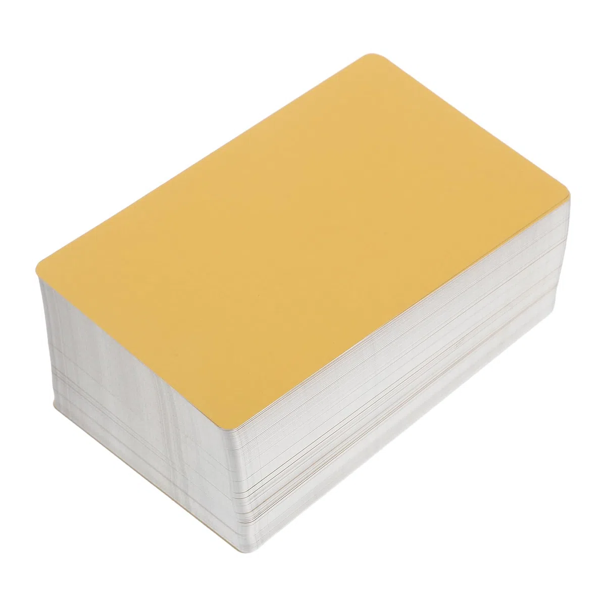 DOITOOL 200 Tarjetas de Visita Metálicas Dorado Acabado Duradero y Lienzo en Blanco para Grabado, Ideales para Diversas Ocasiones y Presentaciones de Negocios