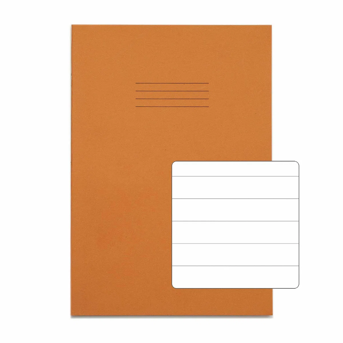 Rhino Cuadernos de ejercicios A4, 64 páginas/15 mm, 10 unidades, suministros de papelería para oficina y escuela, color naranja