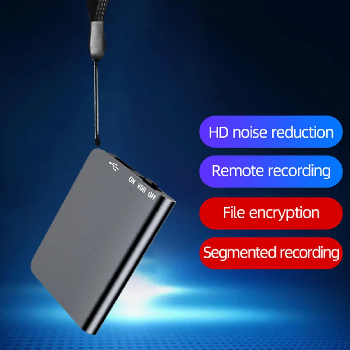 Grabadora de Voz, Reducción de Ruido HD Grabadora Activada por Sonido de Espera Ultralarga con Reproductor MP3 HiFi, para Conferencias, Reuniones, Entrevistas (32GB)
