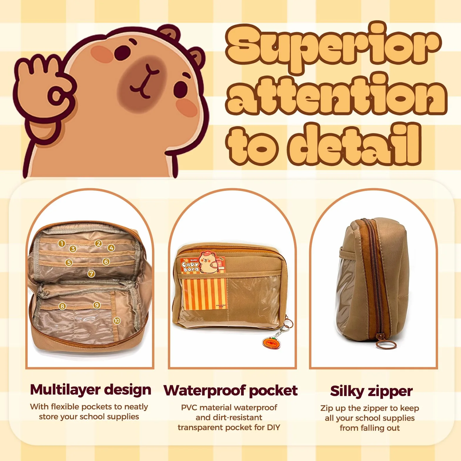 71 Piezas Kit De Capybara, Estuche Capibara, Capybara Estuches, Papelería Capibara, Regalo Para Niños Y Estudiantes Capybarapen Regalo Pegatinas Papeleria Para Escuela Oficina