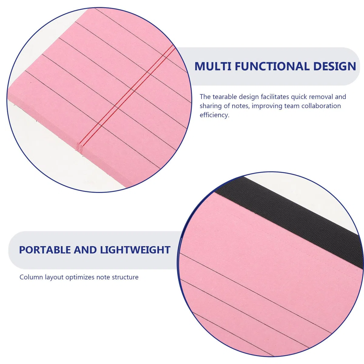 SHINEOFI 4 Piezas Bloc de Notas Rosa A4 Líneas Horizontales y Columnas Divididas, Papel Trabajo y Documentación