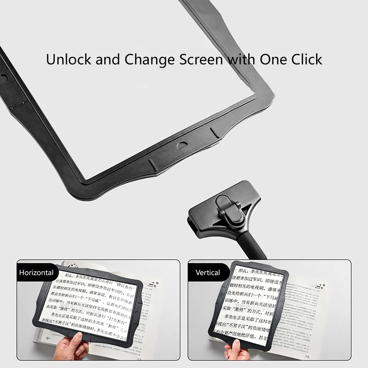 Lupa De Sobremesa para Leer Libros, Lupas De Lectura Portátiles para Personas Mayores, Ayudas para Baja Visión con Soporte Plegable y Luz LED(Schwarz)