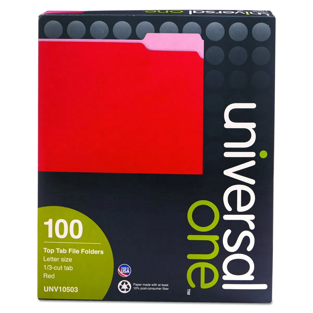 Universal One - Carpeta clasificadora de pestañas, color Red/Light Red
