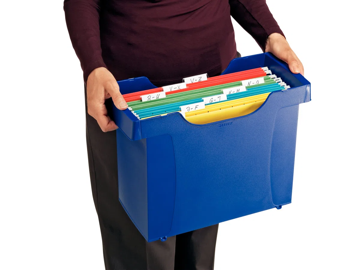 Esselte Leitz Box Plus - Caja para material de oficina, azul