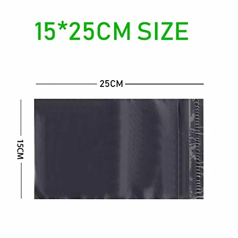 Bolsas de mensajería 100 Uds. negras 17x30cm polietileno sello autoadhesivo