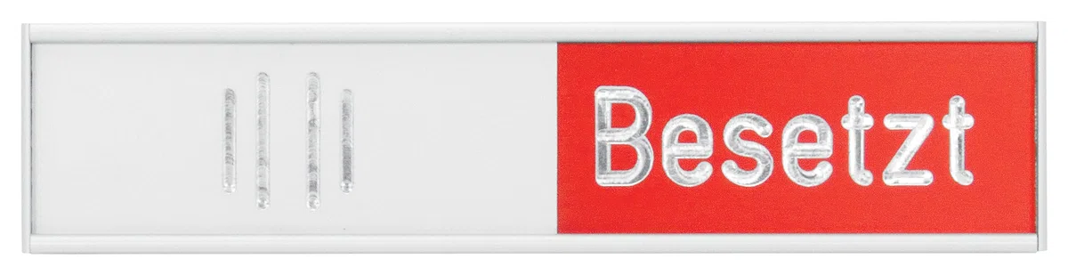 Franken BS0117 - Señal autoadhesiva de ocupado y libre en Alemán , 102 x 27,4 mm, Color rojo y verde